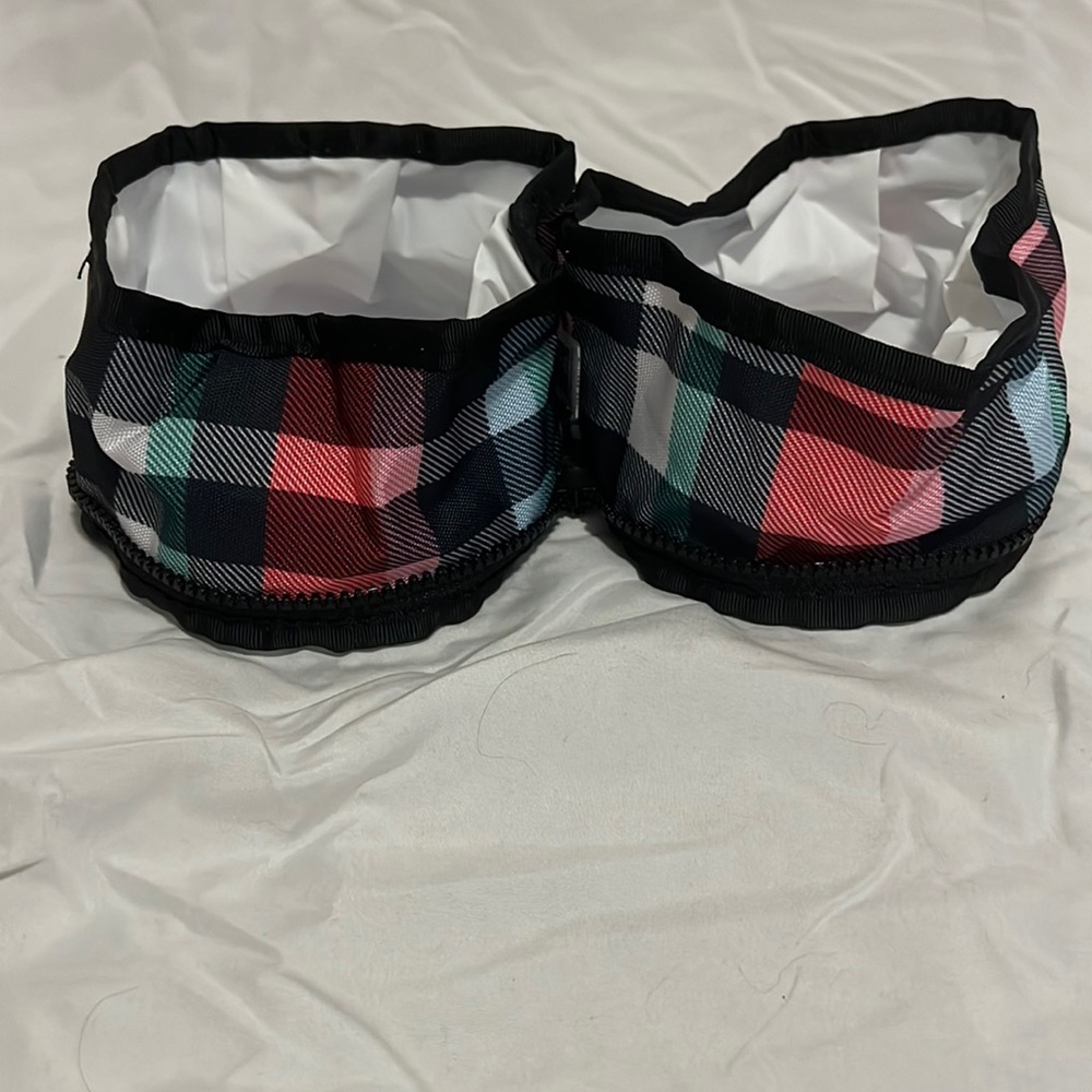 Vera Bradley travel pet bowl